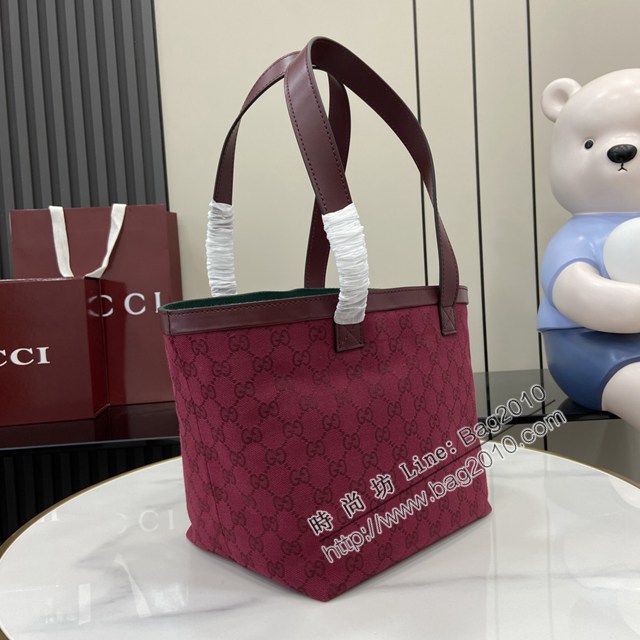 Gucci專櫃古馳最新款Totissima系列小號托特包肩背包 jh2521型號：788211